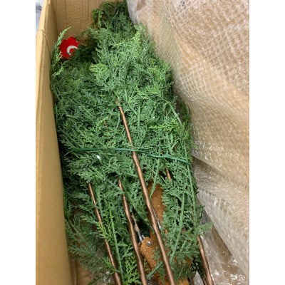 My Texas House 7.5ft Pre-Lit Cypress Artificial Christmas Tree 500 Twinkle LED Lights