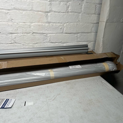 Set-of-2 54" W x 42" L Keego Roller Shades, Room Darkening, Gray / Off White