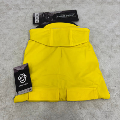 Canada Pooch Torrential Tracker Dog Rain Jacket 16" Back w Pockets, Reflective