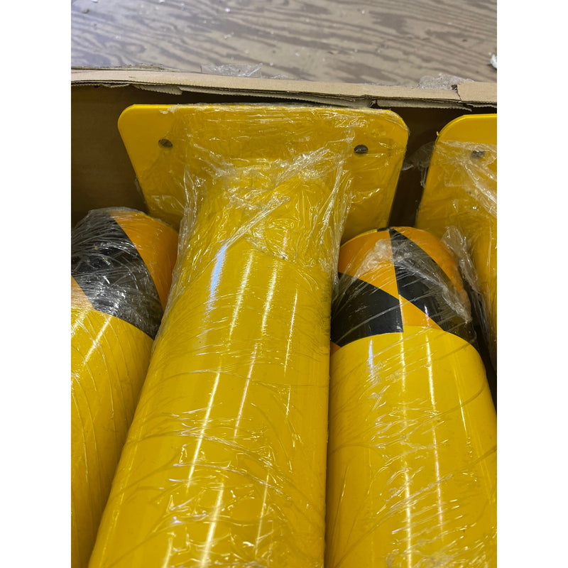 GARVEE 4-Pack 4.5" Diameter Safety Steel Bollard Posts for Security 36" Tall