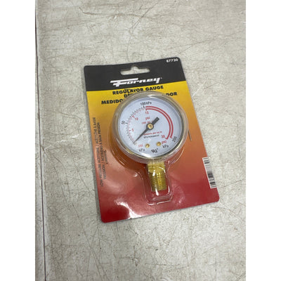 Forney Regulator Gauge, 2 Inch, 0-30 PSI, Standard 1/4" NPT Connection Fits Most