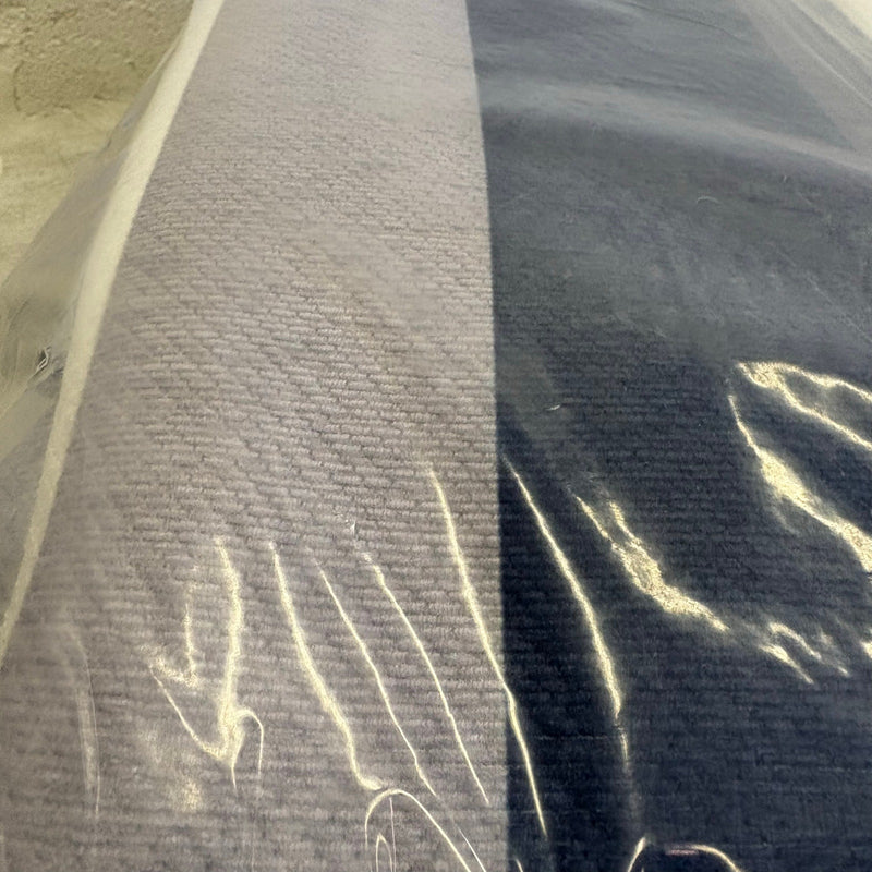 Outdoor Area Rug 5x8ft Horizontal Striped Large Patio Mat, Blue White Gray Lines