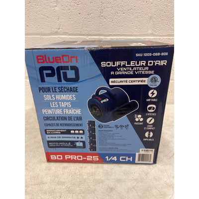 BlueDri 1/4 HP 900 CFM Air Mover Water Damage Restoration Equipment Carpet Dryer