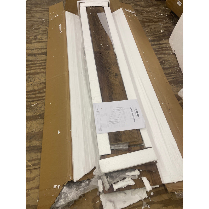 Tribesigns 70.8" Console Table, Wood Rectangular Sofa Table Living Room - Brown