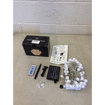 LumosGlow 85FT Solar Warm Light String Lights 160LED, 1200mAh 8 Modes IP67