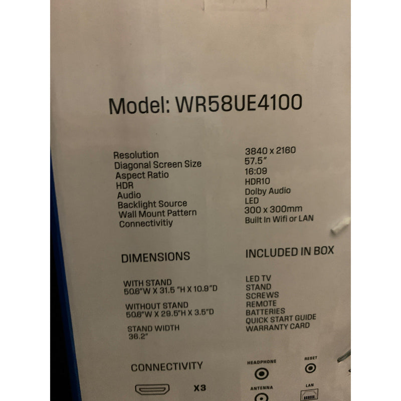 Westinghouse 58" 4K UHD Roku TV Edgeless Dolby Streaming Television Mobile Sync