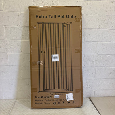 TheyFirst 57" Extra Tall Pet Gate for Doorways, 52.7"-57.4" Auto Close - Black