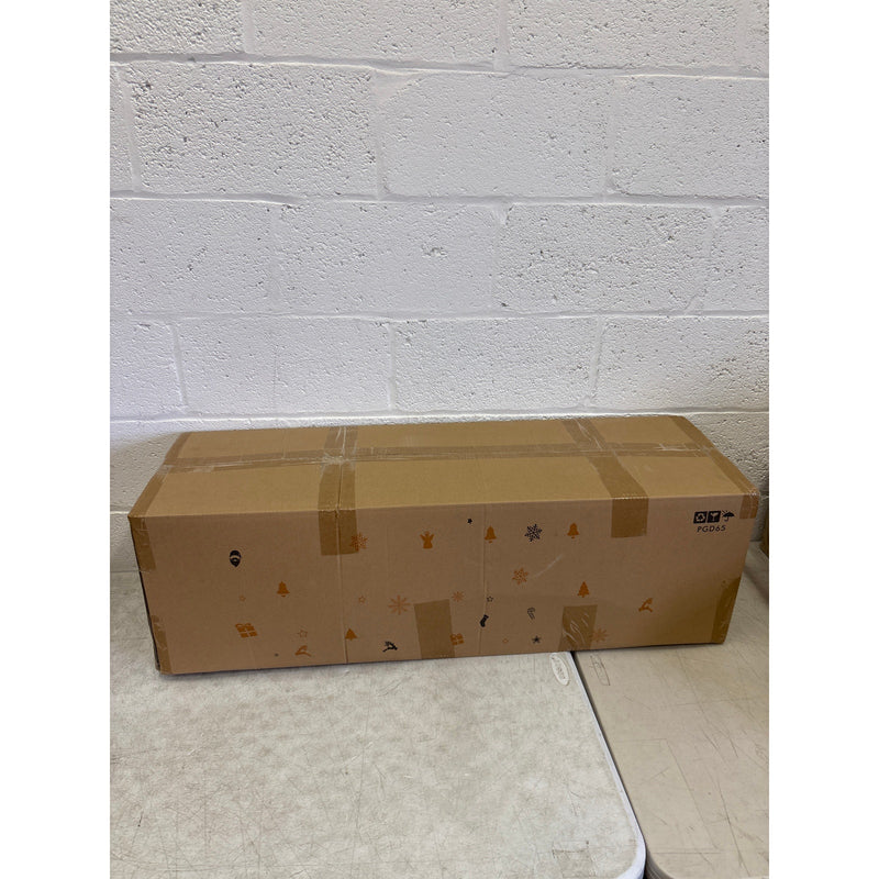 Okicolor 6.5ft Pre-Lit Artificial Christmas Tree Warm Lights & Metal Base Stand