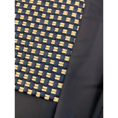 The Cushion World Car Seat Cushion Covers Navy & Cream Checkered, Universal Fit