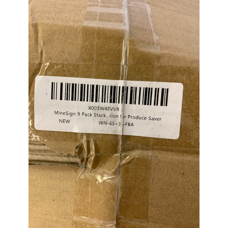 MineSign 9 Pack Stackable Refrigerator Organizer Bins Pull-Out Drawers for Fruit