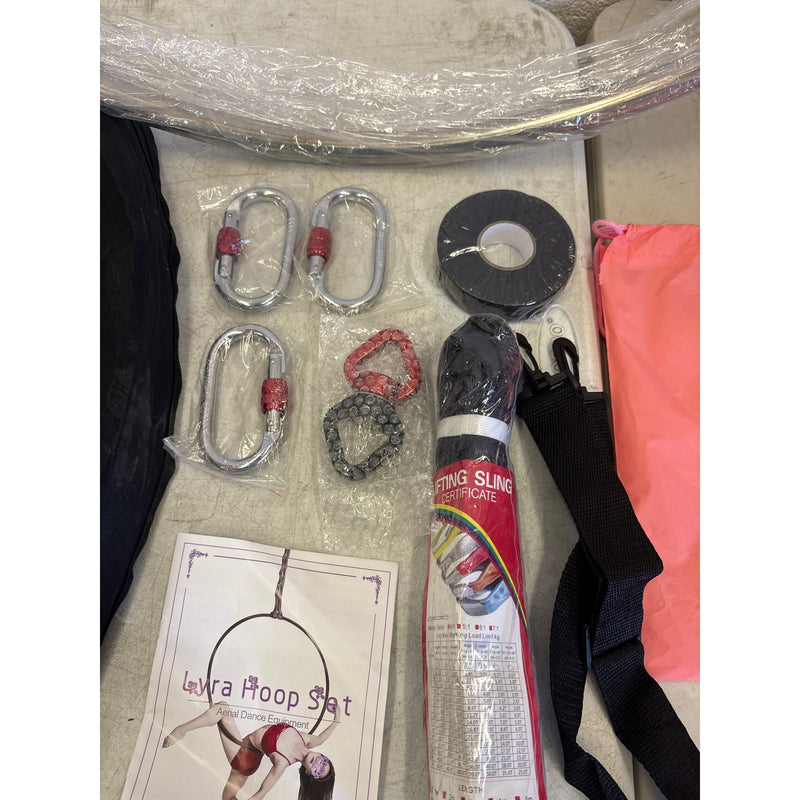 Aerial Hoop, Lyra Hoop Set Stainless 85cm/90cm Single Point Hoops Circus 660 LBS