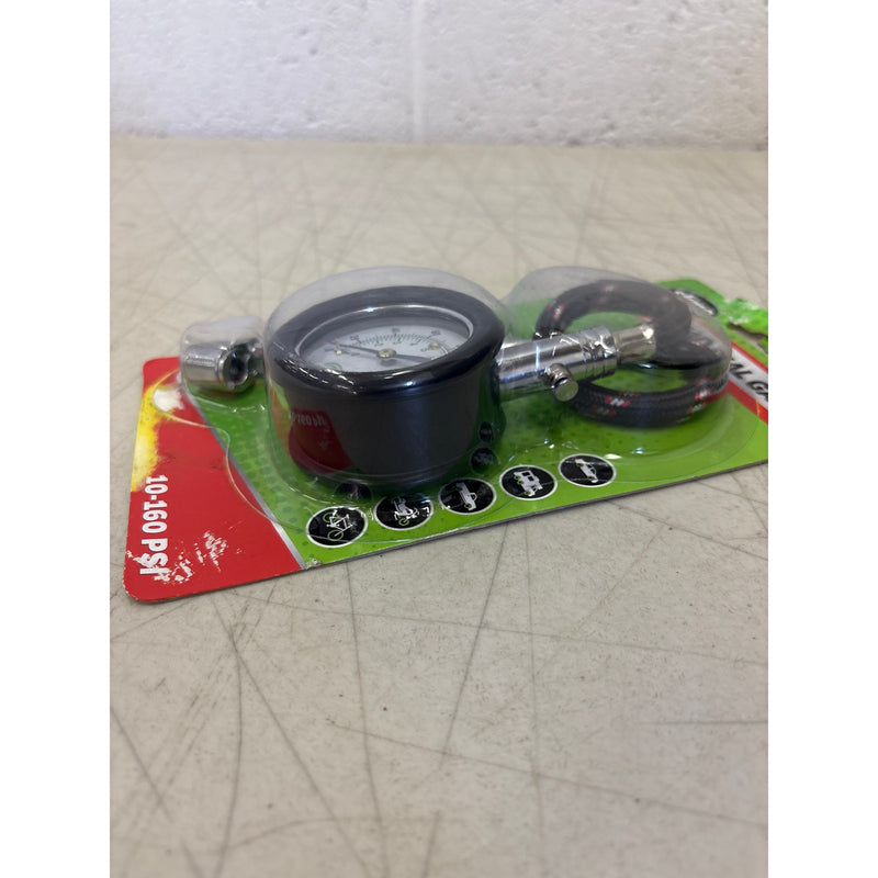 Slime Dual Head RV Dial Tire Gauge 10-160PSI Extra Long Air Hose Shock Resistant