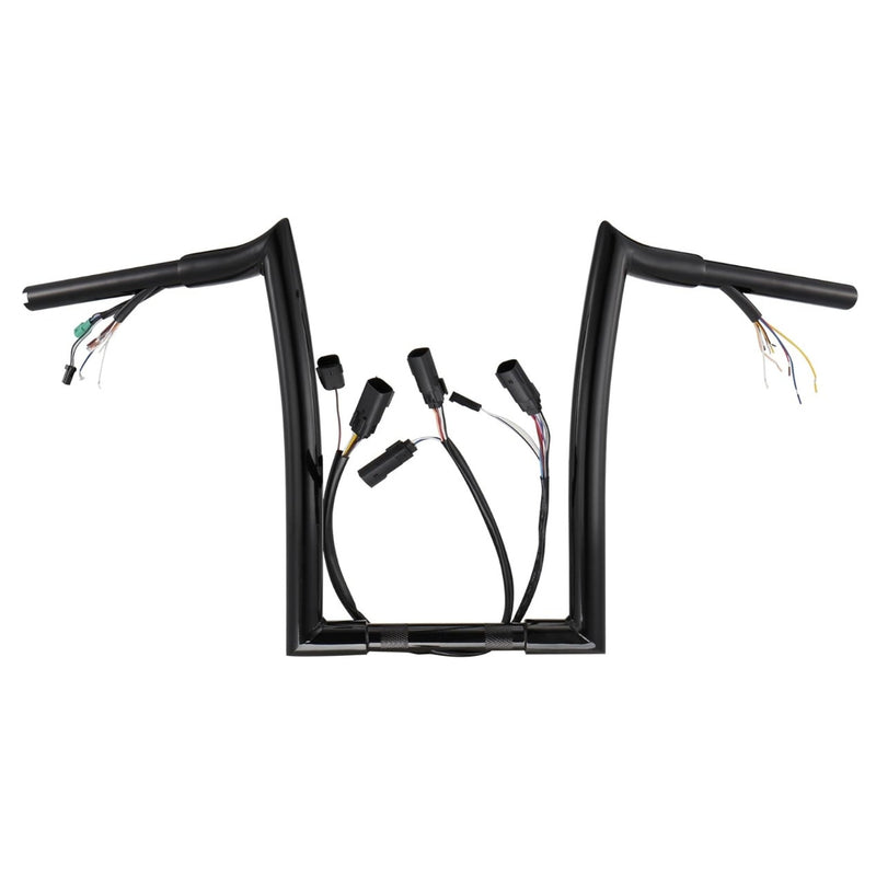 MoKitDora Road King Prewired Ape Hangers Classic 14" Rise Meathook Handlebar