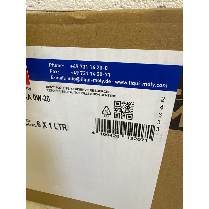 PACK-OF-6 LIQUI MOLY Special Tec AA 0W-20 Motor Oil, 1L Each,  2207