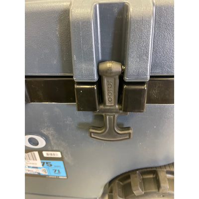 Igloo 75 Quart Rugged Blue Performance Cooler with Wheels Bottle Opener Handles