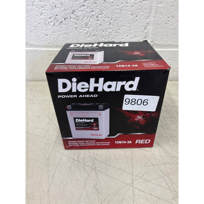 DieHard Powersports Power Sport Battery 12V Battery 125 CCA, 149 CA - 12N14-3A
