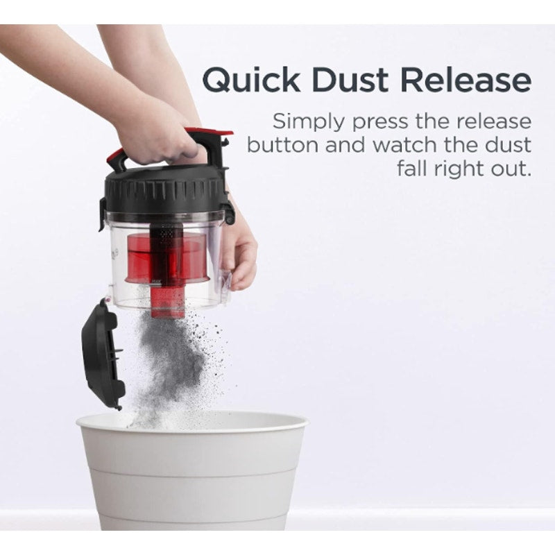 Eureka Bagless Canister Vacuum Cleaner, Lightweight Red, Whirlwind NEN110D