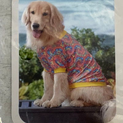 Koolaburra by UGG Printed Pet T-Shirt Dog Clothes - 20-21" Collar, Rainbow - XL