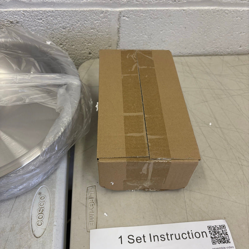 Set of 2 ROVSUN 5-QT Round Gold Chafing Dish Set w Stainless Steel Lid & Holder