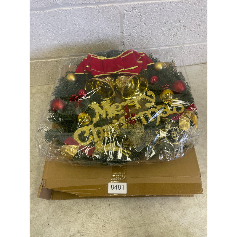 Merry Christmas Wreath for Door Hook, Decoration, Holiday Decor 20" x 18"