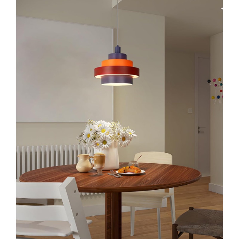 Lampe House Tubular Pyramid Pendant Light Fixtures 5-Ring - LED Hanging Lights