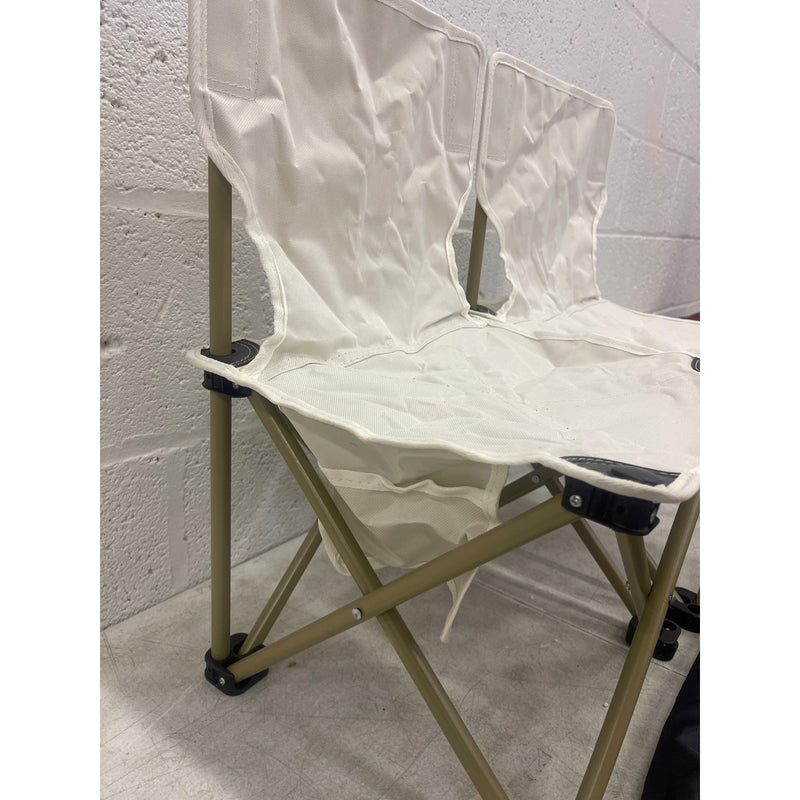 Set of 2- 21" Collapsible Kids Folding Chair 13" x 12" Seat w Carrying Case Tan