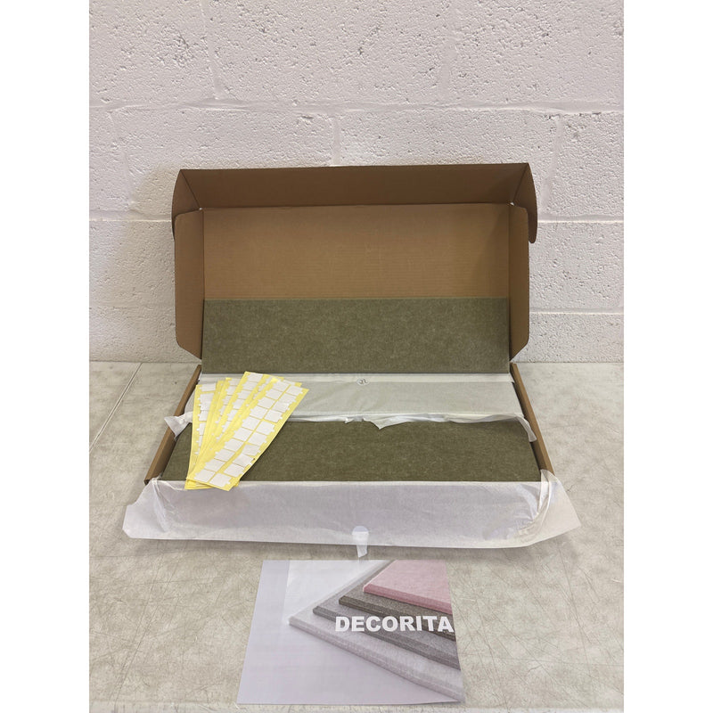 DECORITA Shiplap Felt Wall Panels 23-SqFt Interior Wall Decor, Olive Green 24pcs