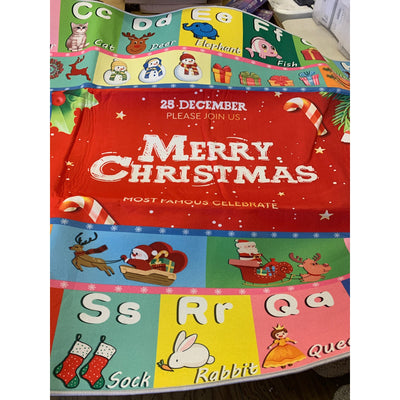 Alphabet ABC CHRISTMAS RUG New Great For Kids Room Or Daycare , Learning Rug