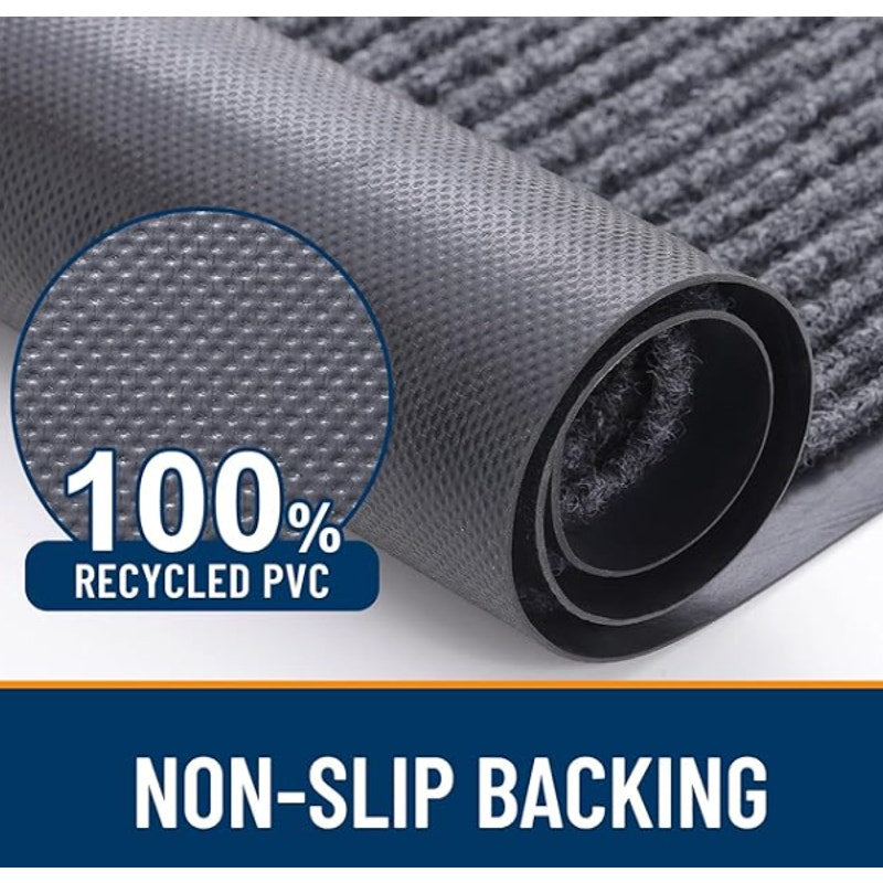 OLANLY Front Door Mat, Waterproof, Heavy Duty, Fade Resistant, 47"x32", Grey