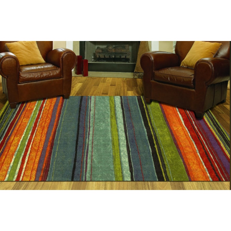New Wave Rainbow Area Rug 5&