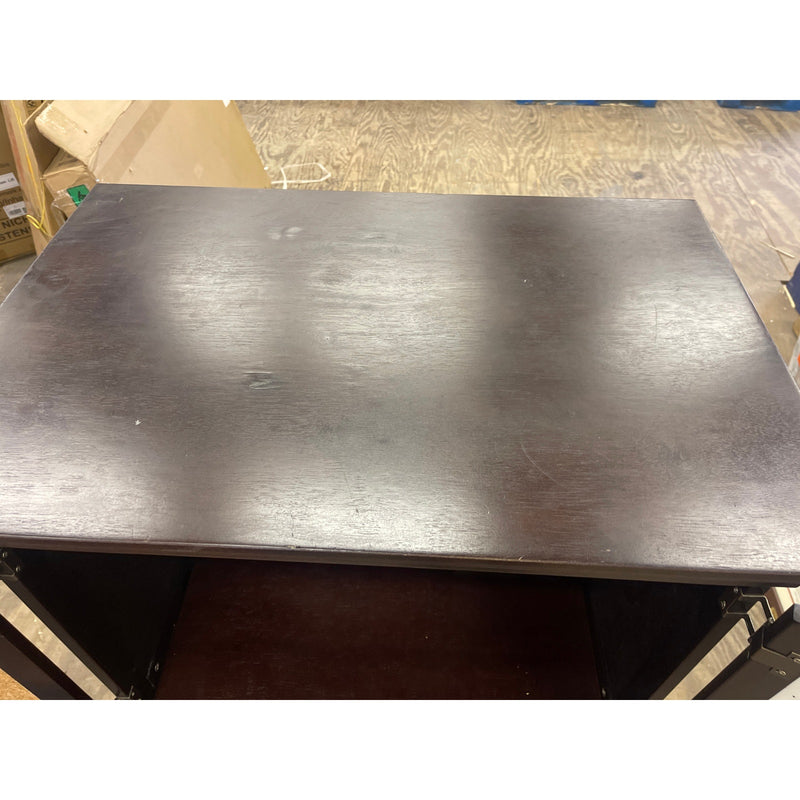 Cabinet Desk and Storage, Bulletin, Dry Erase, Pull Out Keyboard Tray Wood Brown