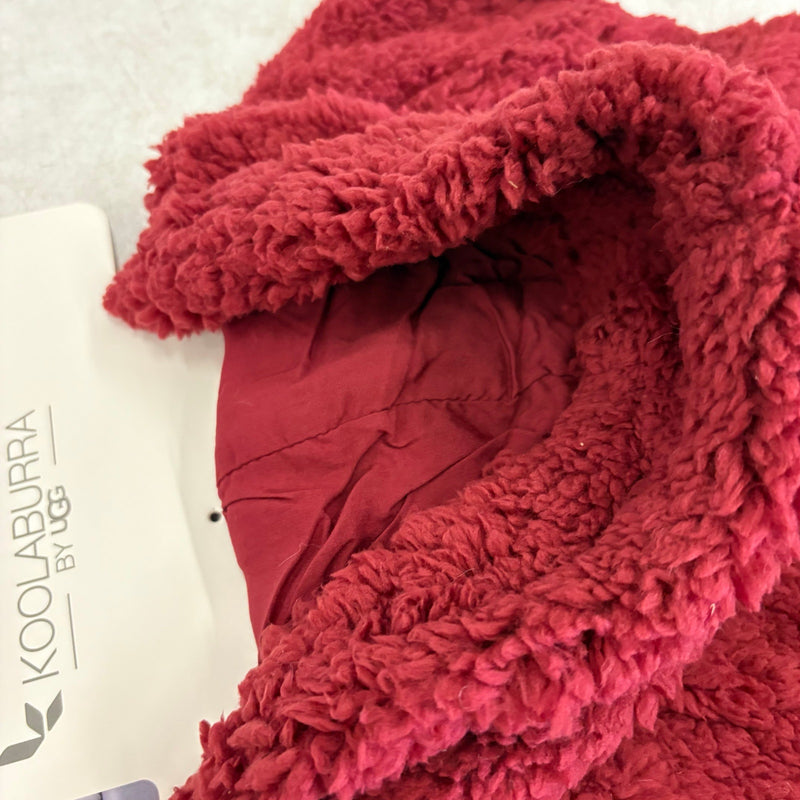 Koolaburra by UGG Pet Cozy Hoodie Dog Jacket Sweater, 20-21" Collar Red Fuzzy XL