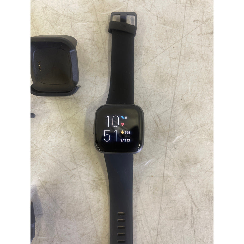 Fitbit Versa 2 Health & Fitness Smartwatch - Black/Carbon Aluminum FB507BKBK