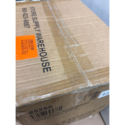 Case-of-50 SSWBasics 14-inch Black Wood Skirt and Pants Hangers