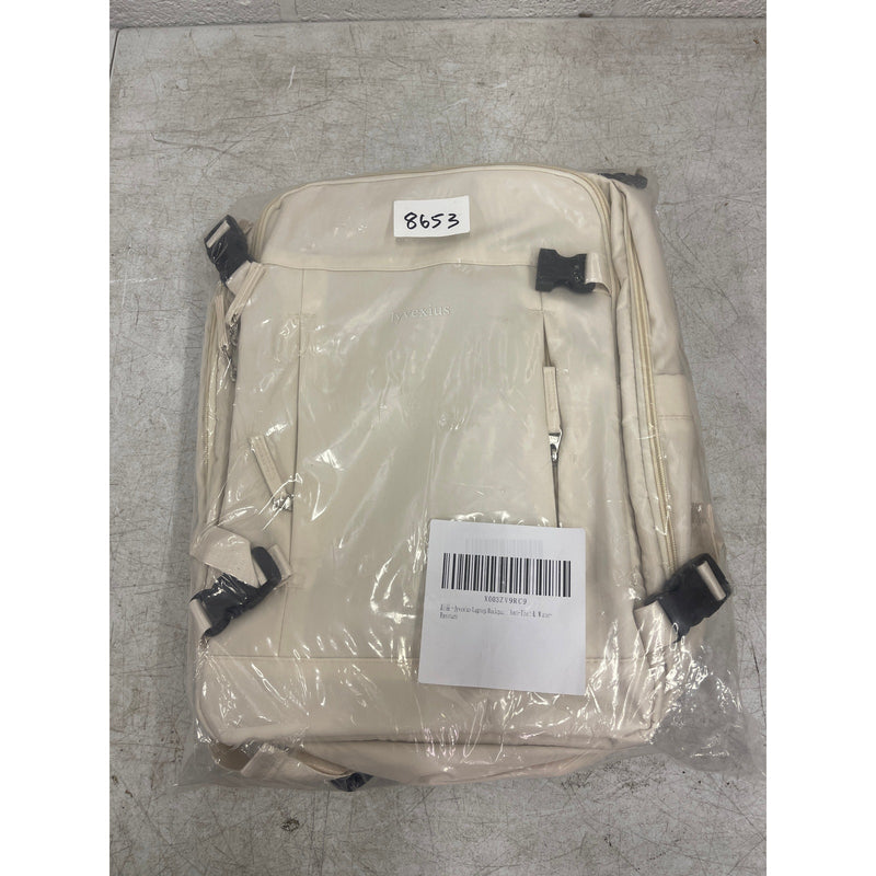 Jyvexius Laptop Backpack 40L Travel & Business 17" Water-Resistant - Beige