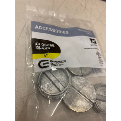 30-PACKS-OF-4 Commercial Electric 1 inch Closure Plugs, Weatherproof- GRAY