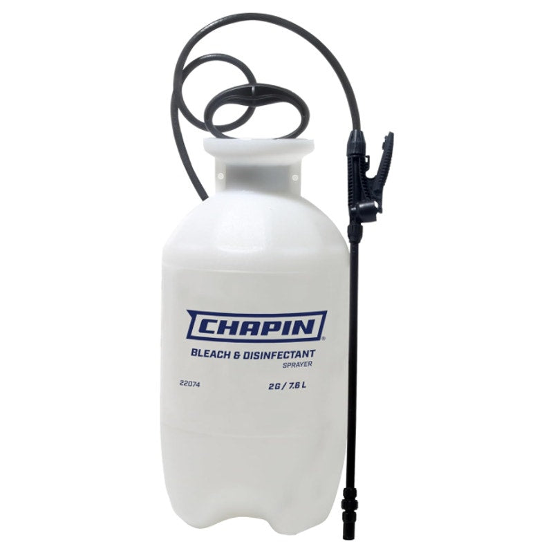 Chapin Disinfectant Bleach Pressure Pump Tank Sprayer, 2-Gallon - 22074