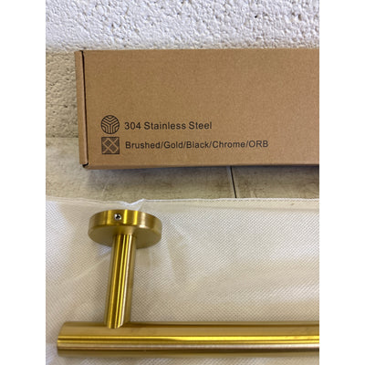 JQK Bath Towel Bar, 27" Brushed Light Gold Towel Rack Bathroom Stainless Steel