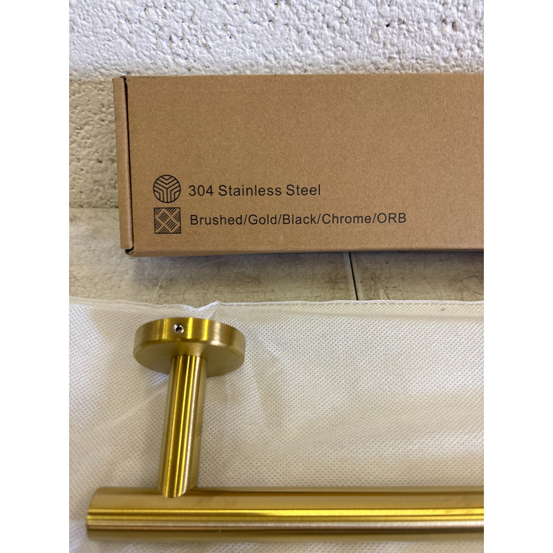 JQK Bath Towel Bar, 27" Brushed Light Gold Towel Rack Bathroom Stainless Steel