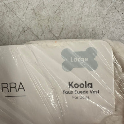 Koolaburra UGG Pet Koola Faux Suede Vest Dog Jacket 17-18" Collar, Brown Large