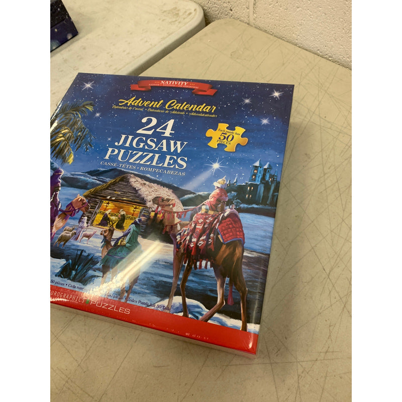 Eurographics Puzzles Nativity 50pc Puzzle 24 Day Advent Calendar