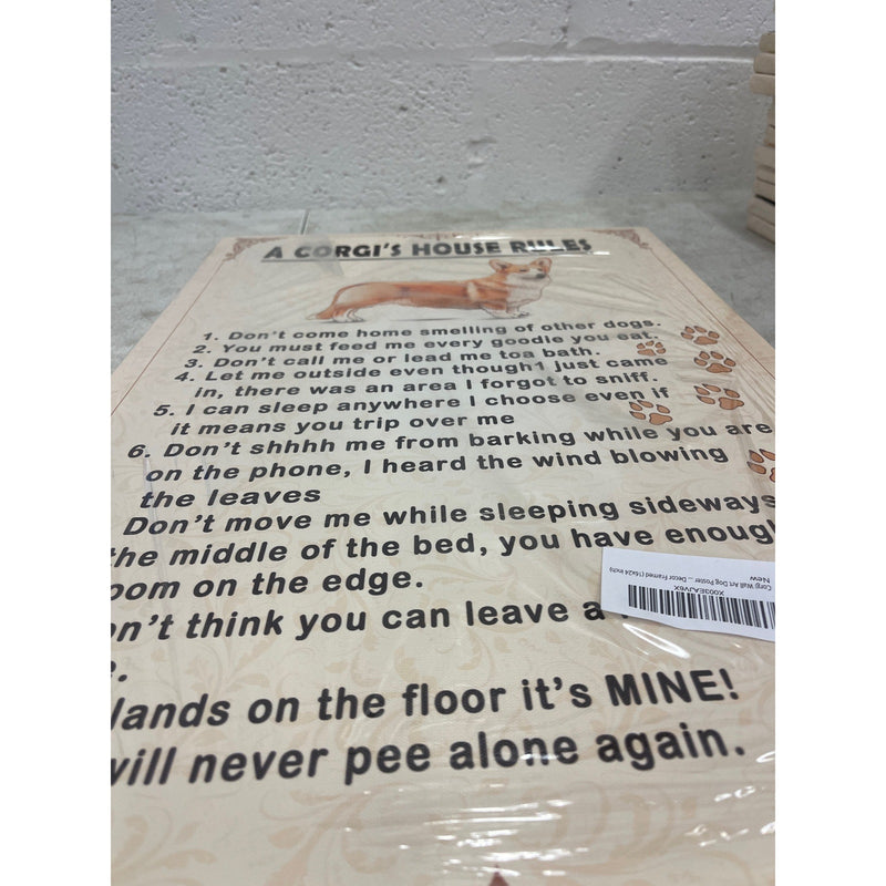 Corgi Wall Art Dog Poster Framed Quotes Corgi&