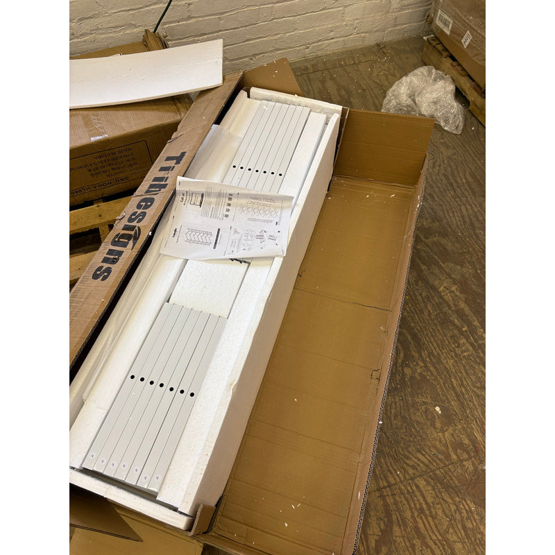 Tribesigns - 7-Tier Corner Bookshelf Corner Bookcase Storage Display Rack- White