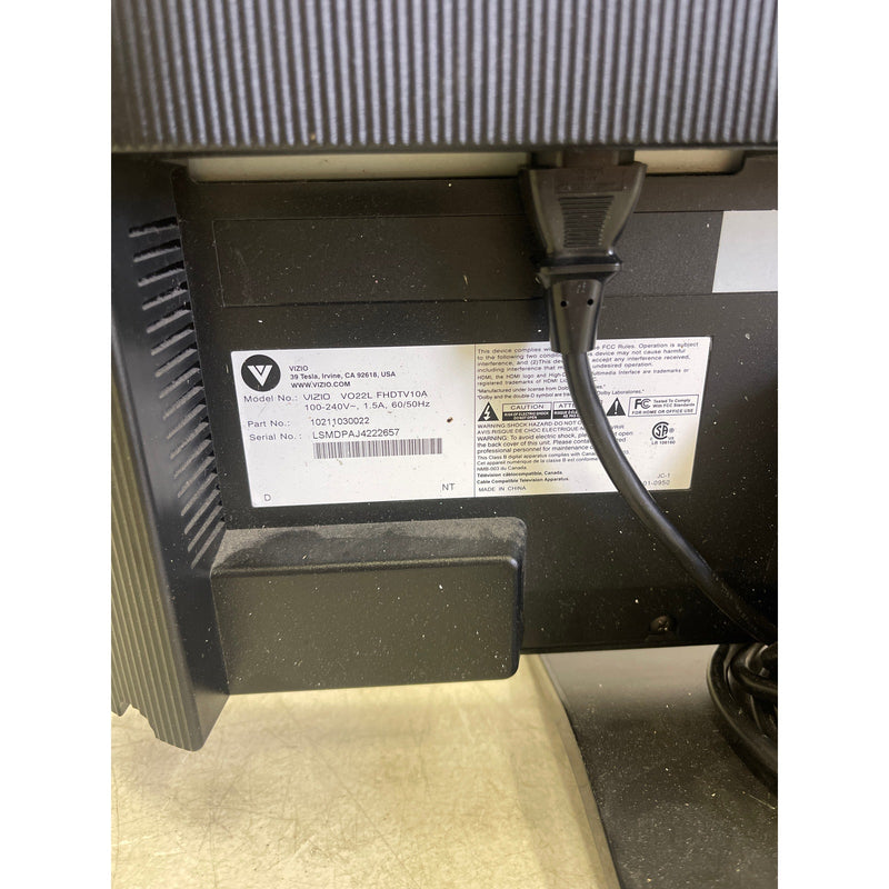 Vizio 22" 1080i HD Television 720P Dolby Digital HDMI HDTV, Black VO22L