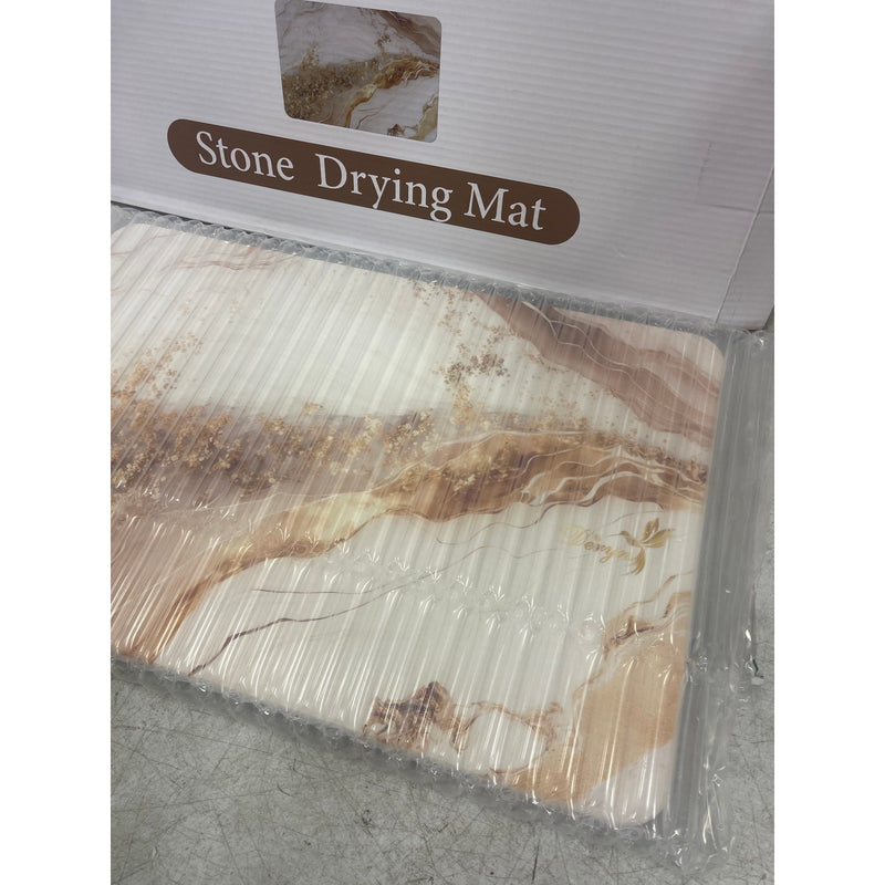DERYN - Large Stone Dish Drying Mat for Kitchen Counter - 23.6"L × 15.4"W