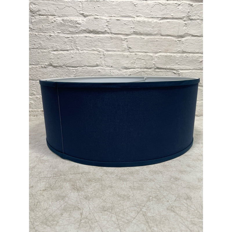 Fenchel Shades Linen Navy Blue Drum Lamp Shade 18" Top D x 18" Bottom D x 7" H
