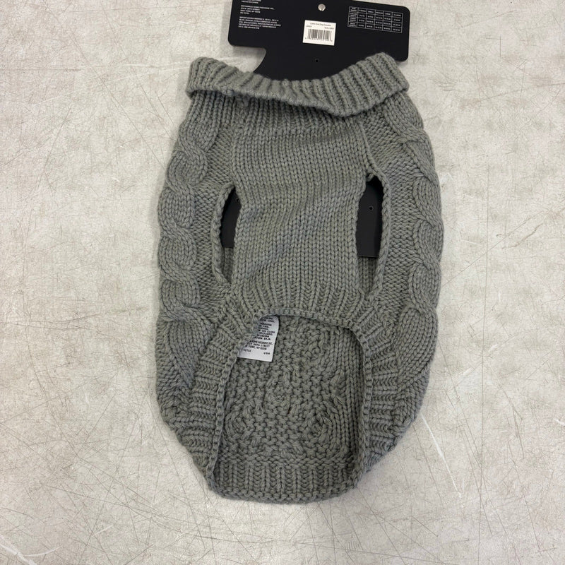 UGG Pet-Classic Cable Knit Dog Sweater Size Large 14-16" Collar - Gray