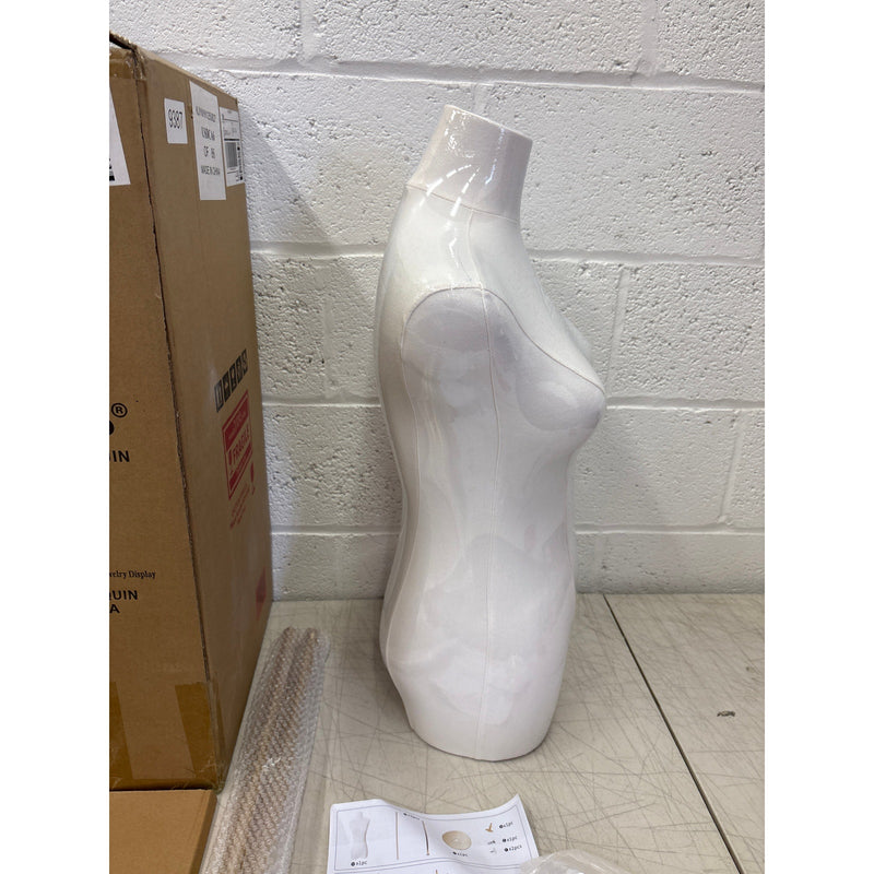 DamyTroso Female Mannequin Torso, Dress Form for Sewing 55-71" Height Adjustable