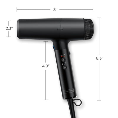 INFINITIPRO by CONAIR DigitalAIRE Hair Dryer w Diffuser; 3 Heats & Speeds- Black