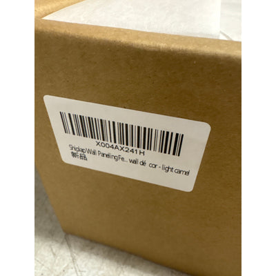 DECORITA Shiplap Felt Wall Panels 23-SqFt Interior Wall Decor, Light Camel 24pcs